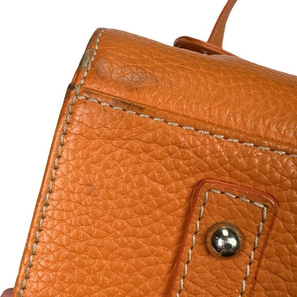 Vintage Dooney & Bourke Janine Pebbled Leather Satchel Bag 11.5” x 8.5” x 4.25” - Picture 13 of 15